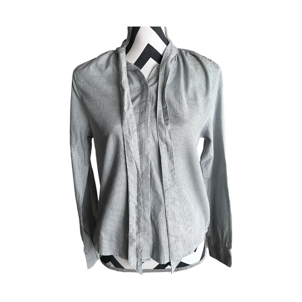 LEVI'S Women Vintage Striped Button Up Tie Neck Blouse Size Small NWT